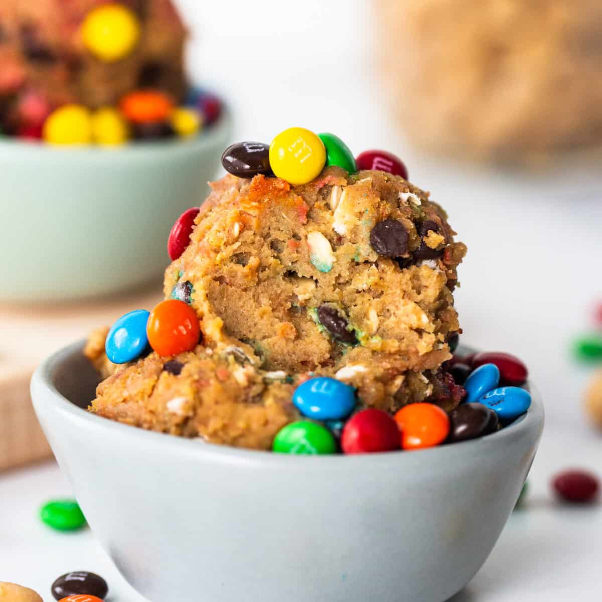 Garbanzo Bean Monster Cookie Dough: High Protein & Edible Safe